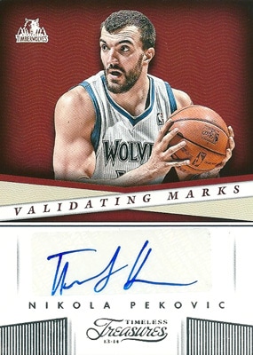 ニコラ・ペコビッチ NBAカード Nikola Pekovic 13/14 Panini Timeless Treasures Validating Marks