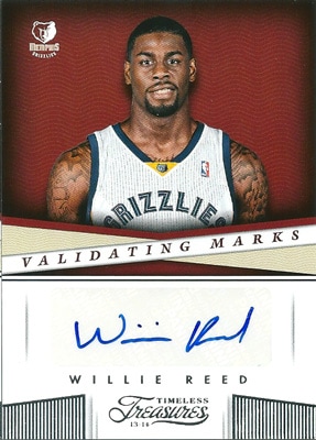 ウィリー・リード NBAカード Willie Reed 13/14 Panini Timeless Treasures Validating Marks
