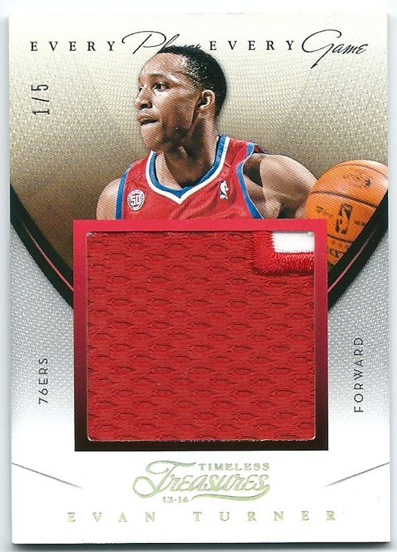 エバン・ターナー NBAカード Evan Turner 13-14 Panini Timeless Treasures Every Player Every Game Jerseys Prime 1/5