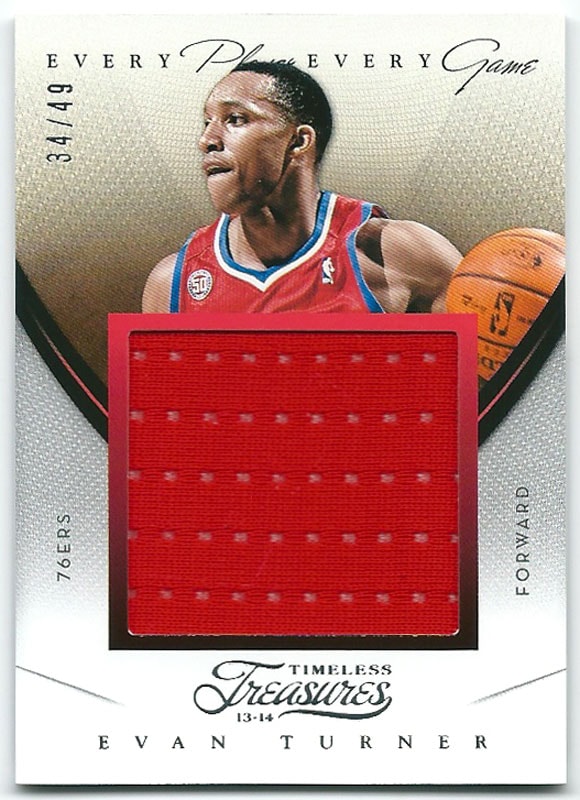 エバン・ターナー NBAカード Evan Turner 13-14 Timeless Treasures Every Player Every Game Jerseys 34/49