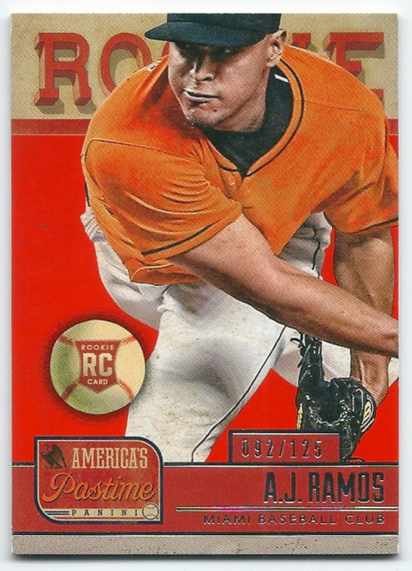A.J.ラモス 2013 America's Pastime Rookies A.J. Ramos 092/125