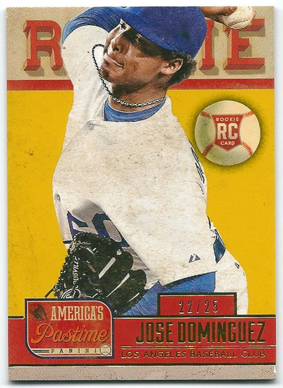 ホセ・ドミンゲス 2013 America's Pastime Rookies Gold Jose Dominguez 22/25