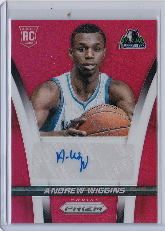 アンドリュー・ウィギンス Andrew Wiggins NBA 2014-15 Prizm Auto Red 