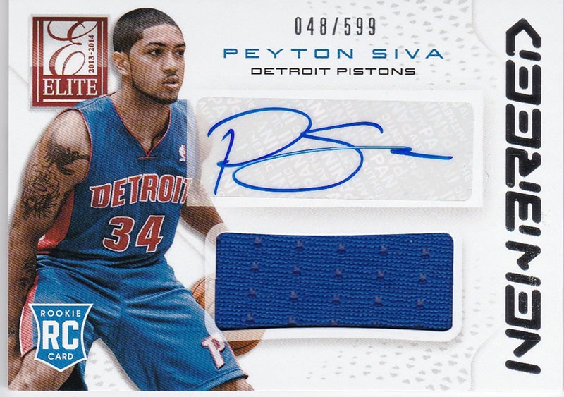 ペイトン・シヴァ Peyton Siva 2013-14 Panini Elite New Breed Materials Signatures 48/599