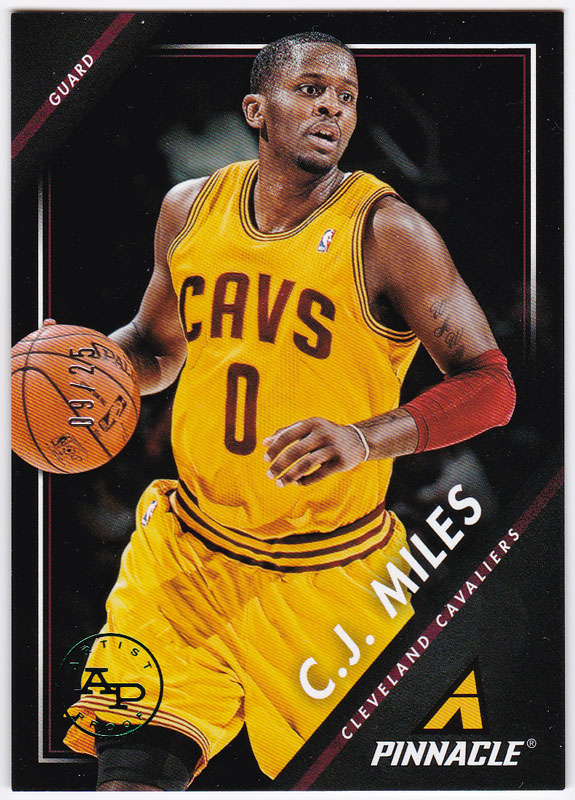 C.J. マイルズ 2013/14 Panini Pinnacle Artist's Proofs Green 09/25 C.J. Miles