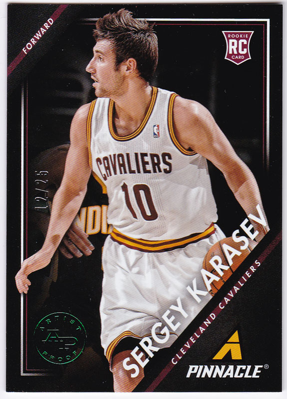 セルゲイ・カラセフ 2013/14 Panini Pinnacle Artist's Proofs Green 12/25 Sergey Karasev