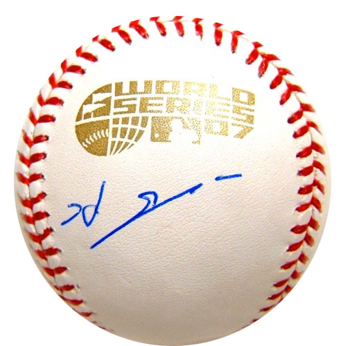 岡島秀樹 / Hideki Okajima 直筆サインボール / 2007 ワールドシリーズ