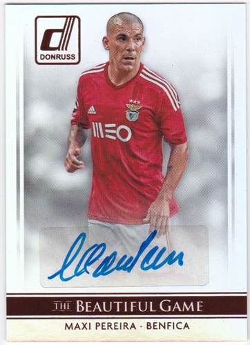 マキシ・ペレイラ 2015 Panini Donruss The Beautiful Game Signatures Auto 直筆サインカード / Maxi Pereira
