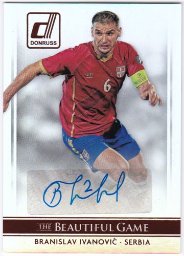 ブラニスラヴ・イヴァノヴィッチ 2015 Panini Donruss The Beautiful Game Signatures Auto 直筆サインカード / Branislav Ivanovic