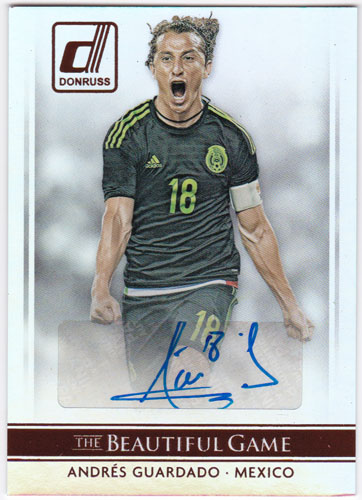アンドレス・グアルダード 2015 Panini Donruss The Beautiful Game Signatures Auto 直筆サインカード / Andres Guardado