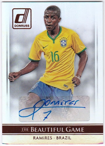 ラミレス 2015 Panini Donruss The Beautiful Game Signatures Auto 直筆サインカード / Ramires