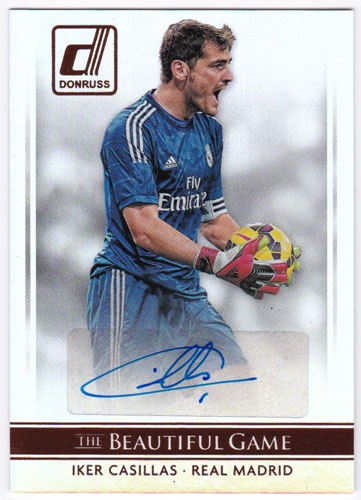 イケル・カシージャス 2015 Panini Donruss The Beautiful Game Signatures Auto 直筆サインカード / Iker Casillas