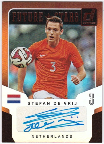 ステファン・デ・フライ 2015 Panini Donruss Future Stars Signatures Auto 直筆サインカード / Stefan de Vrij