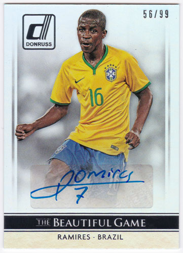 ラミレス 2015 Panini Donruss The Beautiful Game Signatures Auto Silver 56/99 直筆サインカード / Ramires
