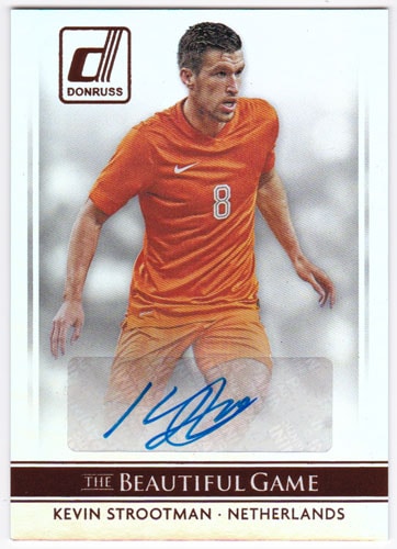 ケヴィン・ストロートマン 2015 Panini Donruss The Beautiful Game Signatures Auto 直筆サインカード / Kevin Strootman