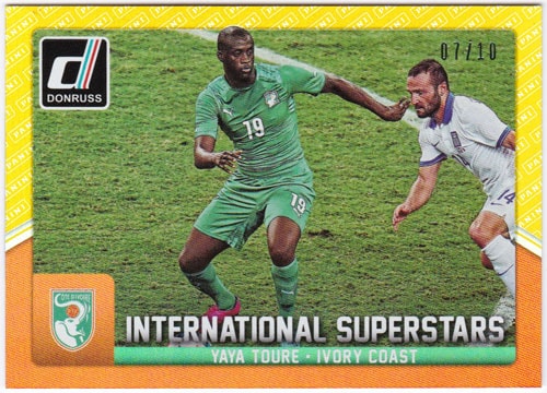 ヤヤ・トゥーレ 2015 Panini Donruss International Superstars Gold Panini Logo 07/10 Yaya Toure