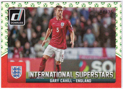 ガリー・ケーヒル 2015 Panini Donruss International Superstars Green Soccer Ball 14/25 Gary Cahill