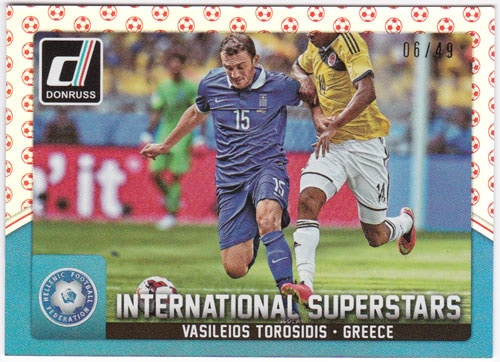 ヴァシリス・トロシディス 2015 Panini Donruss International Superstars Red Soccer Ball 06/49 Vasileios Torosidis