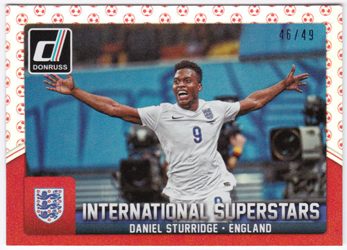 ダニエル・スタリッジ 2015 Panini Donruss International Superstars Red Soccer Ball 46/49 Daniel Strurridge