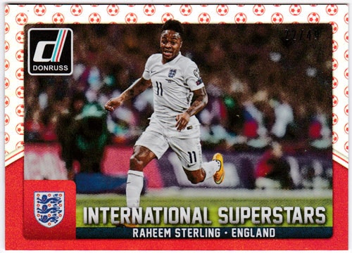 ラヒーム・スターリング 2015 Panini Donruss International Superstars Red Soccer Ball 22/49 Raheem Sterling