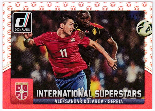 アレクサンダル・コラロヴ 2015 Panini Donruss International Superstars Red Soccer Ball 49/49 Aleksandar Kolarov