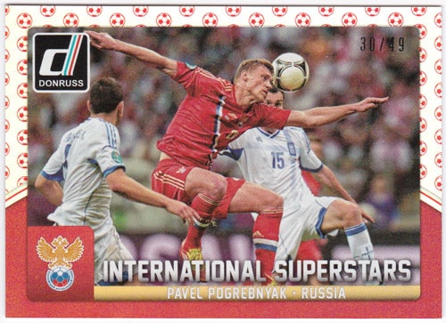 パヴェル・ポグレブニャク 2015 Panini Donruss International Superstars Red Soccer Ball 30/49 Pavel Pogrebnyak