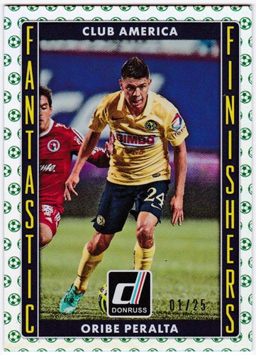 オリベ・ペラルタ 2015 Panini Donruss Fantastic Finishers Green Soccer Ball 01/25 Oribe Peralta