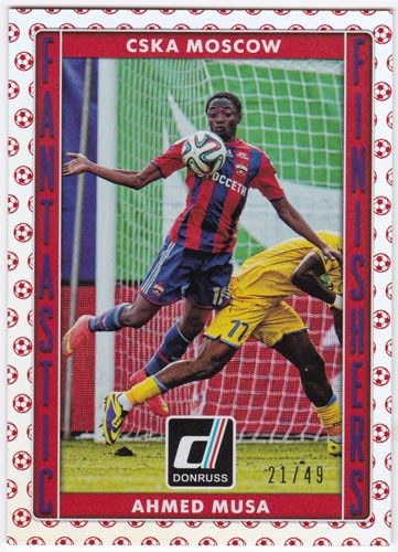 アーメド・ムサ 2015 Panini Donruss Fantastic Finishers Red Soccer Ball 21/49 Ahmed Musa