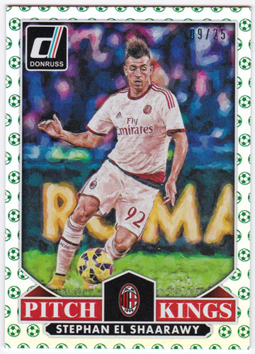 ステファン・エル・シャーラウィ 2015 Panini Donruss Pitch Kings Green Soccer Ball 09/25 Stephan El Shaarawy