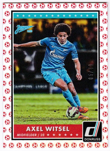 アクセル・ヴィツェル 2015 Panini Donruss Base Red Soccer Ball 05/49 Axel Witsel