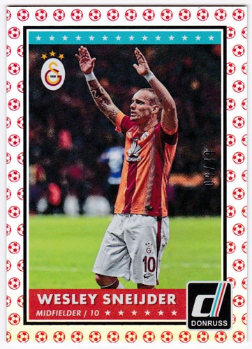 ヴェスレイ・スナイデル 2015 Panini Donruss Base Red Soccer Ball 09/49 Wesley Sneijder