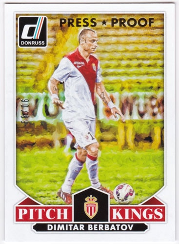 ディミタール・ベルバトフ 2015 Panini Donruss Pitch Kings Gold Press Proof 90/99 Dimitar Berbatov