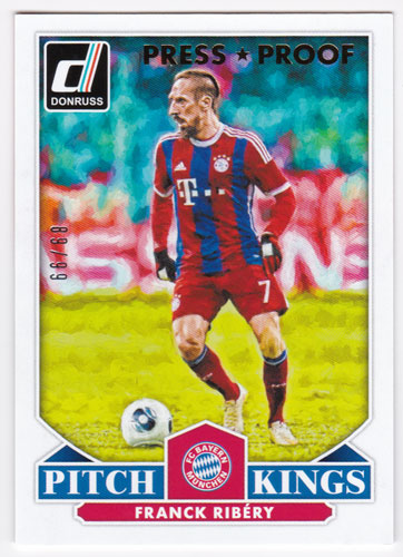 フランク・リベリー 2015 Panini Donruss Pitch Kings Gold Press Proof 89/99 Franck Ribery