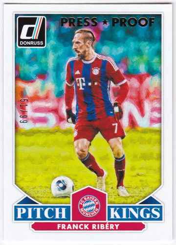 フランク・リベリー 2015 Panini Donruss Pitch Kings Gold Press Proof 51/99 Franck Ribery