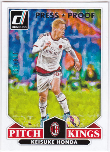 本田圭佑 2015 Panini Donruss Pitch Kings Silver Press Proof 178/199