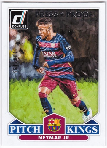 ネイマール 2015 Panini Donruss Pitch Kings Silver Press Proof 100/199 Neymar Jr