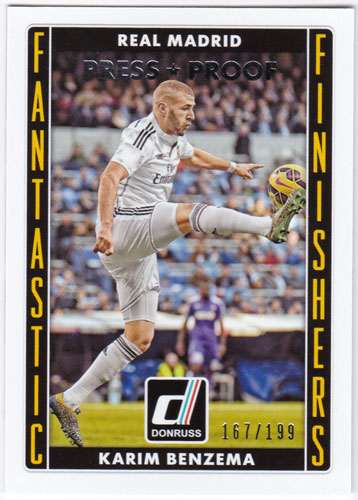 カリム・ベンゼマ 2015 Panini Donruss Fantastic Finishers Silver Press Proof 167/199 Karim Benzema