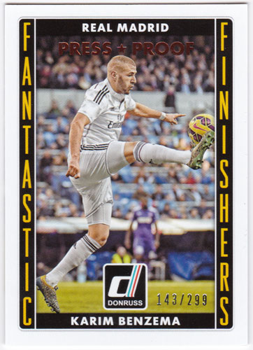 カリム・ベンゼマ 2015 Panini Donruss Fantastic Finishers Bronze Press Proof 143/299 Karim Benzema