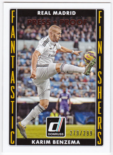 カリム・ベンゼマ 2015 Panini Donruss Fantastic Finishers Bronze Press Proof 279/299 Karim Benzema