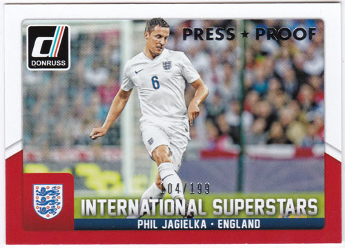 フィル・ジャギエルカ 2015 Panini Donruss International Superstars Silver Press Proof 104/199 Phil Jagielka