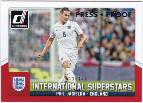 フィル・ジャギエルカ 2015 Panini Donruss International Superstars Silver Press Proof 112/199 Phil Jagielka