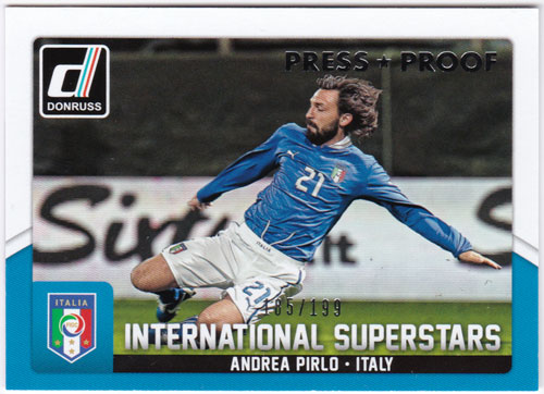 アンドレア・ピルロ 2015 Panini Donruss International Superstars Silver Press Proof 185/199 Andrea Pirlo