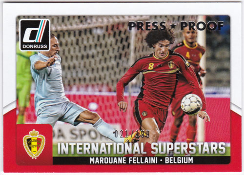 マルアン・フェライニ 2015 Panini Donruss International Superstars Silver Press Proof 021/199 Marouane Fellaini