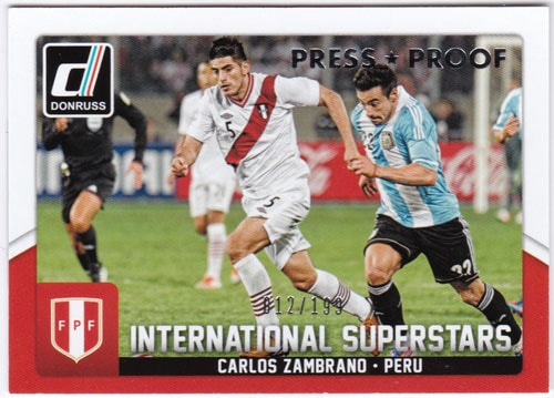 カルロス・サンブラーノ 2015 Panini Donruss International Superstars Silver Press Proof 012/199 Carlos Zambrano