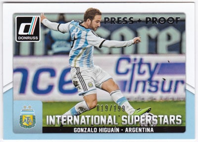 ゴンサロ・イグアイン 2015 Panini Donruss International Superstars Silver Press Proof 019/199 Gonzalo Higuain