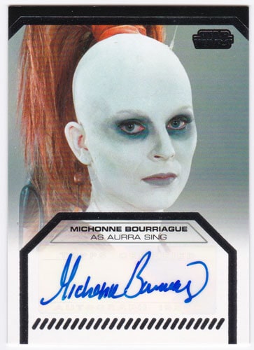 ミショーン・ボリアージュ 2012 Topps Star Wars Galactic Files Auto Michonne Bourriague as Aurra Sing