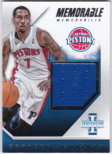 NBA ブランドン・ジェニングス イラストTシャツ ビッグサイズ 超レア ブランドン・ジェニングス 2013-14 Panini Innovation Memorable