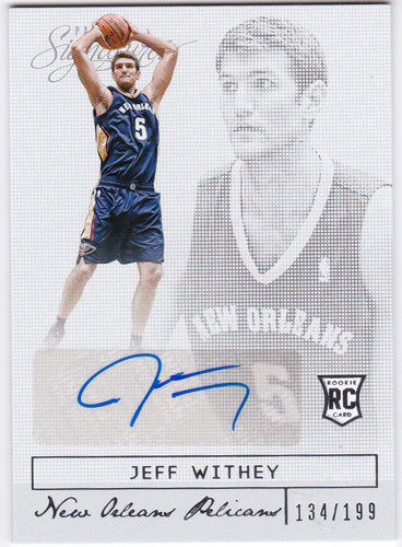 ジェフ・ウィジー 2013-14 Panini Signatures Rookie Auto 134/199 Jeff Withey