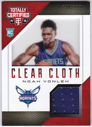ノア・ボンリー 2014-15 Panini Totally Certified Clear Cloth Jersey Red 144/299 Noah Vonleh
