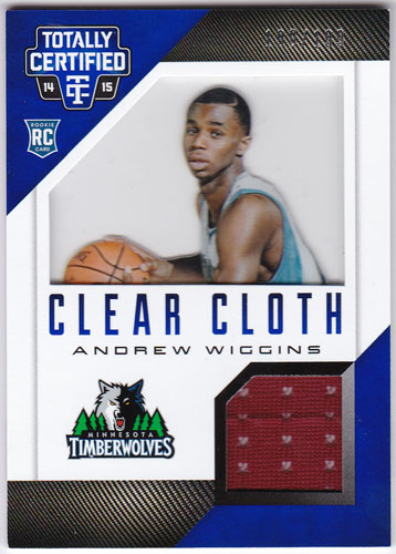 アンドリュー・ウィギンス 2014-15 Panini Totally Certified Clear Cloth Jersey Blue 190/199 Andrew Wiggins